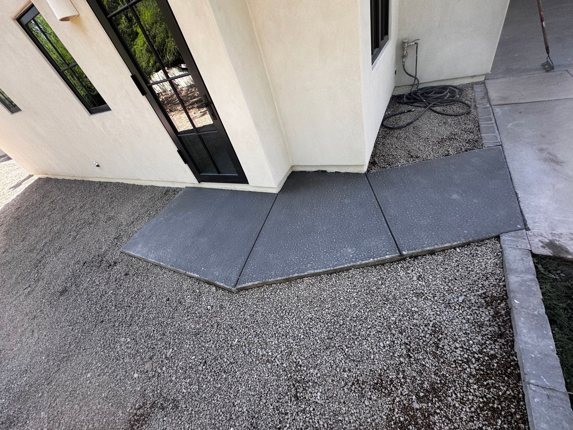 freshly poured Walkway